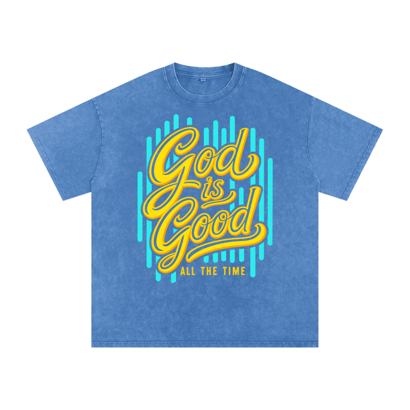 God Is Good - Snow Washed Oversized Cotton T-Shirt