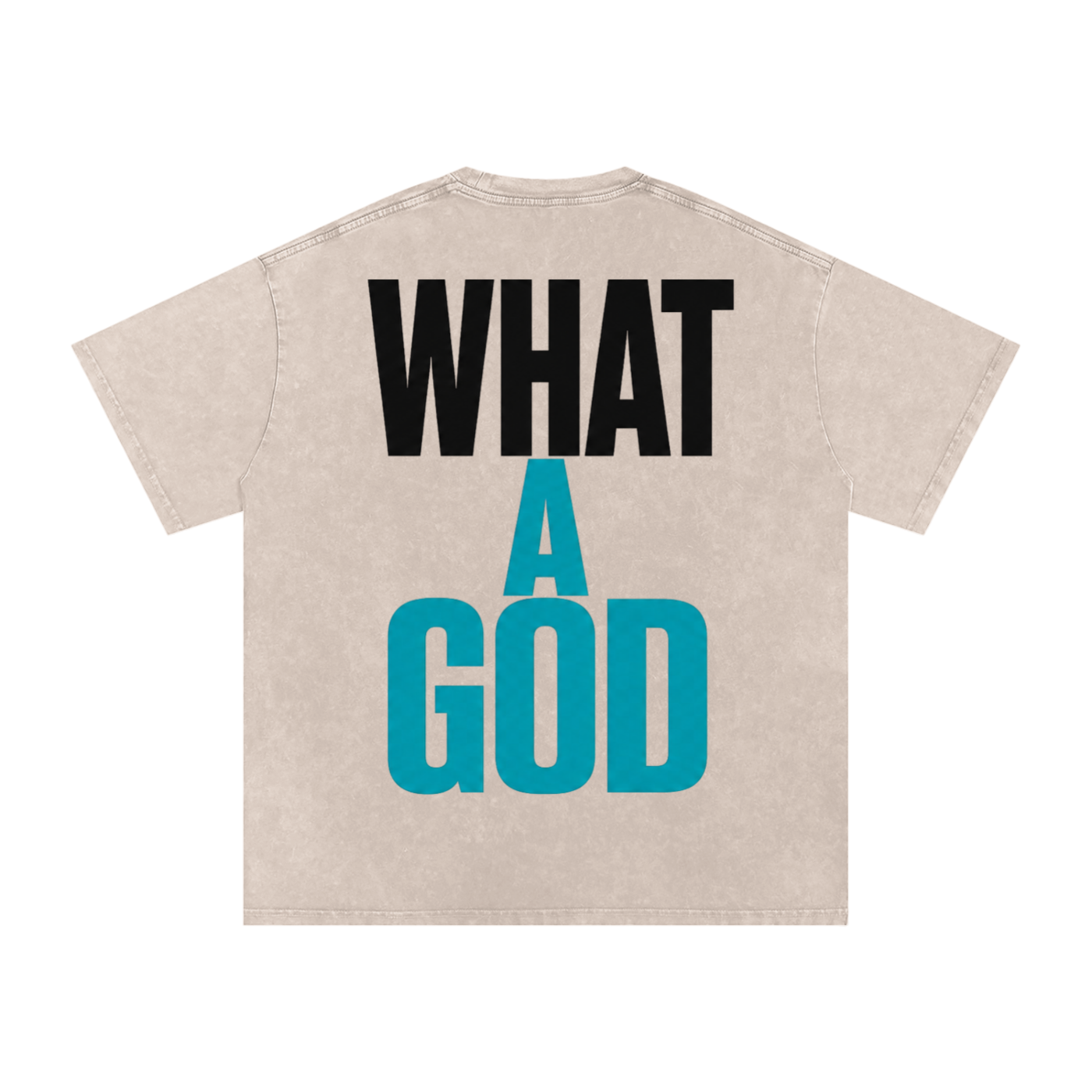 Gathering City What A God - Snow Washed Oversized Cotton T-Shirt