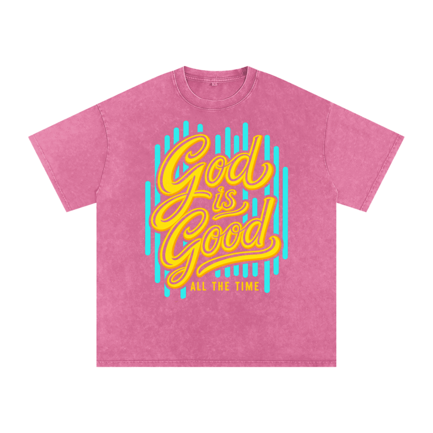 God Is Good - Snow Washed Oversized Cotton T-Shirt