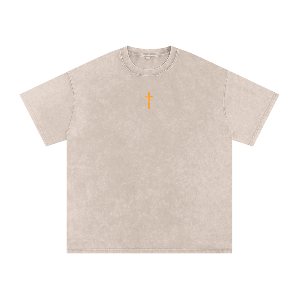 Heavens Are Roaring - Snow Washed Oversized Cotton T-Shirt
