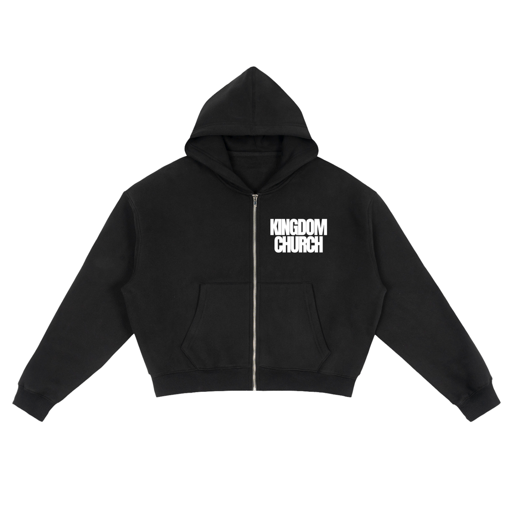 Kingdom Church Fleece Zip-Up Boxy Hoodie